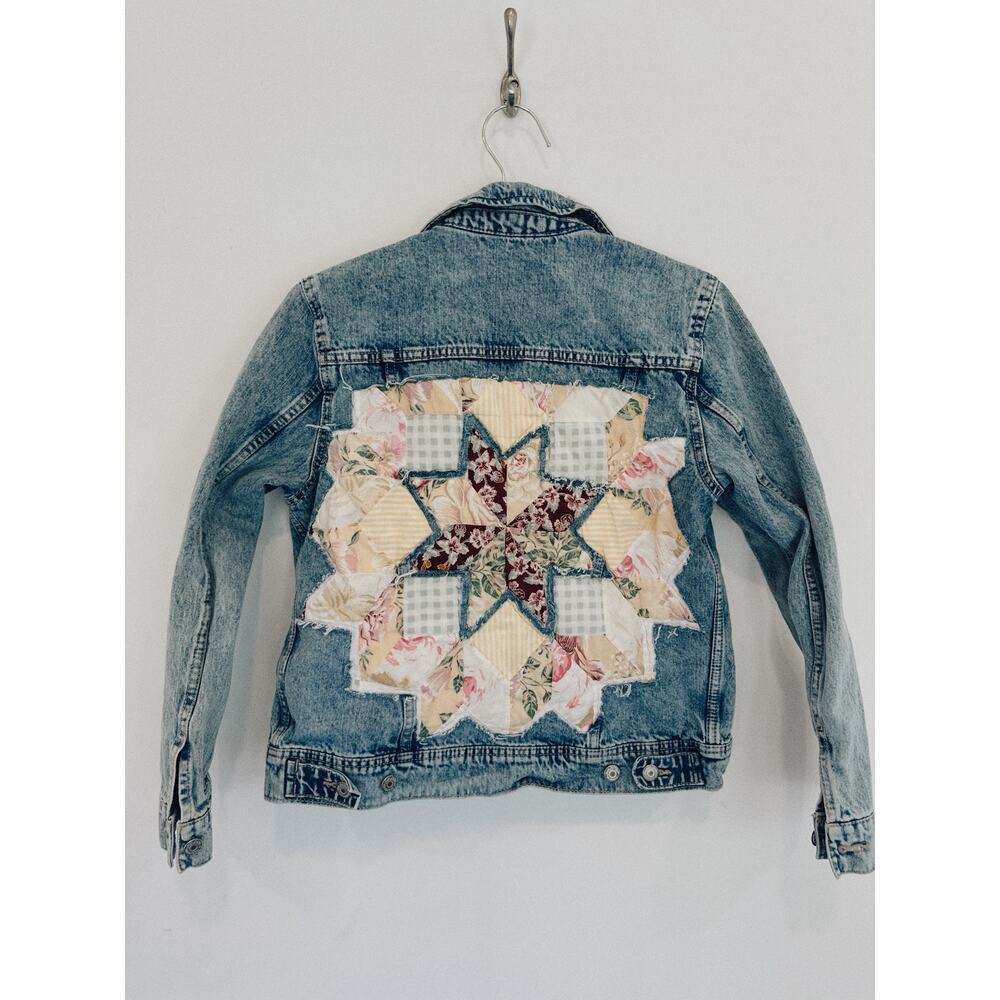 Vintage Quilt Denim Jacket | Upcycled Quilt Jacket | One of a Kind Denim Jacket